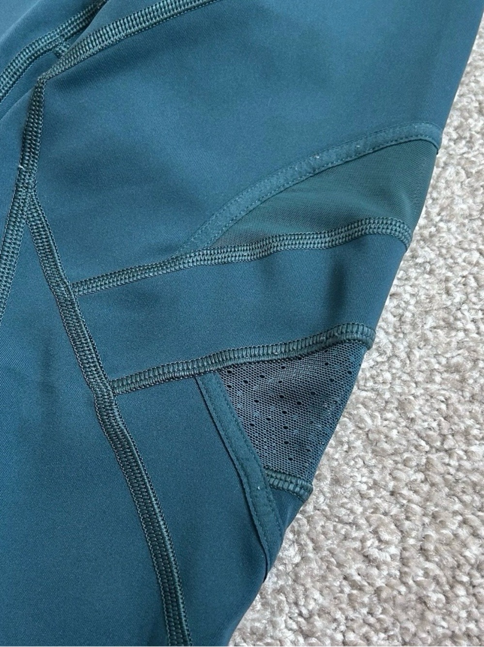 Women’s Lululemon Wunder Under High-Rise Tight Mesh 28" Royal Emerald Size 2 - Picture 10 of 15